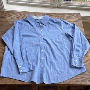Boden Light Blue 100-% cotton Casual Button Down Shirt size 12